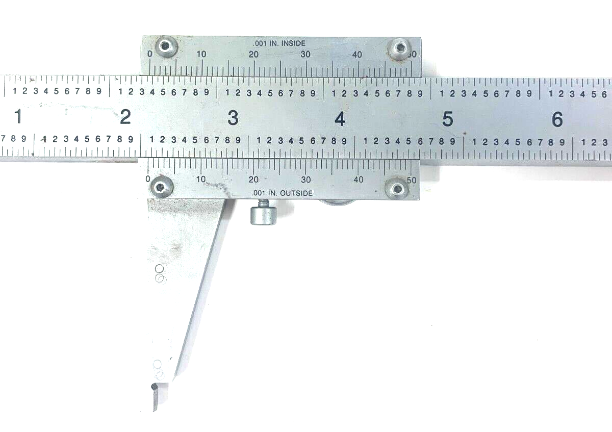 BROWN & SHARPE 0-14" CALIPER USA 582 .001" INSIDE .001" OUTSIDE - 16"x1"x3-1/4"