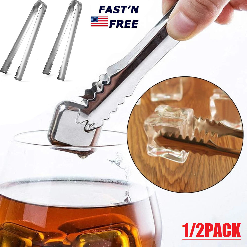 2Pcs Stainless Steel Serving Tongs Small Buffet Tongs for Cooking Toast 6.3inch
