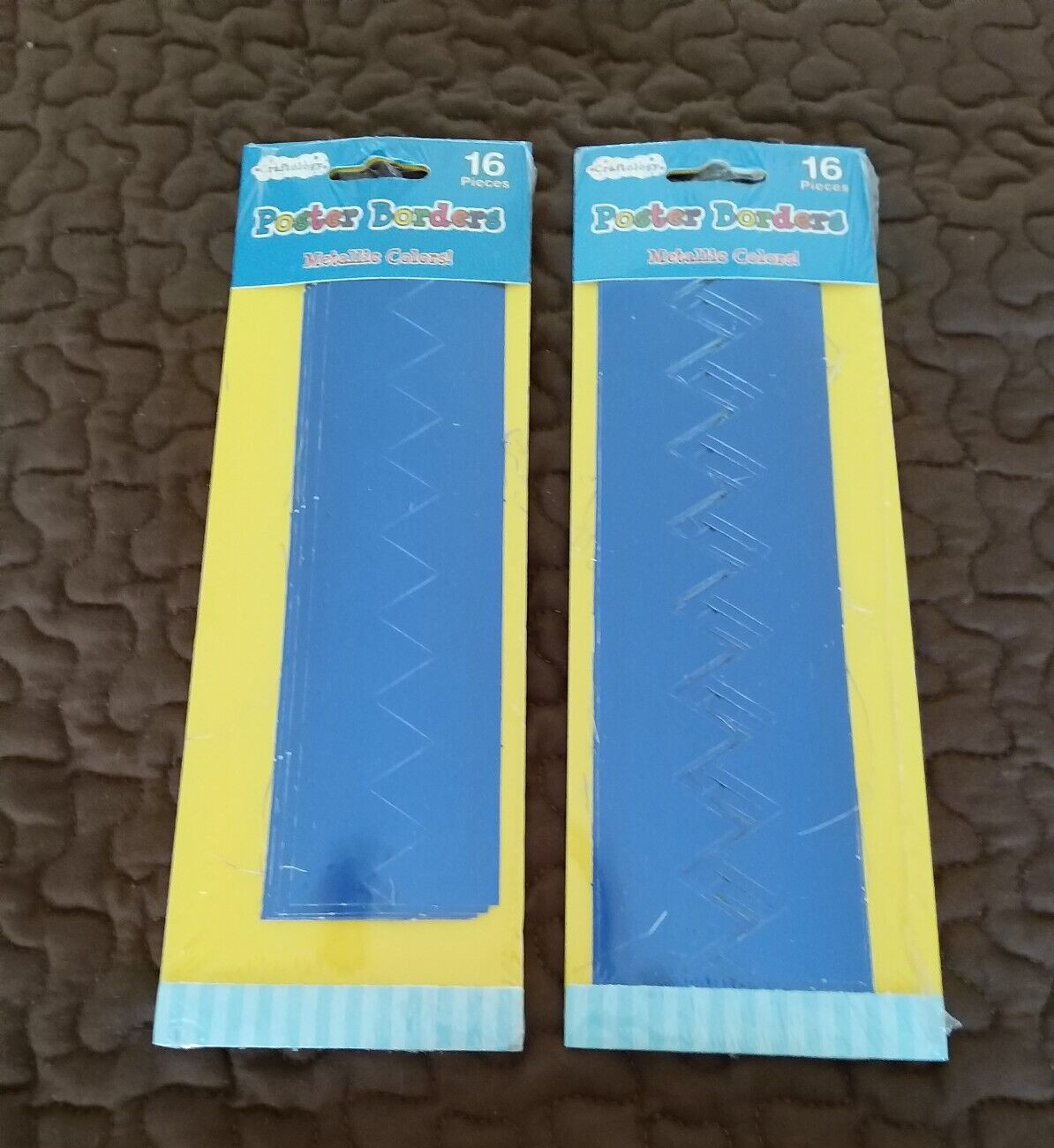 Craftology Teacher  Metalic Blue Poster  Borders  16 Per Pack, 2 Packs