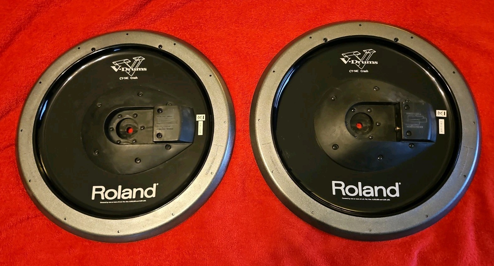Lot Of 2 Roland CY-14C-MG 14" V-Drums Crash Cymbals Excellent