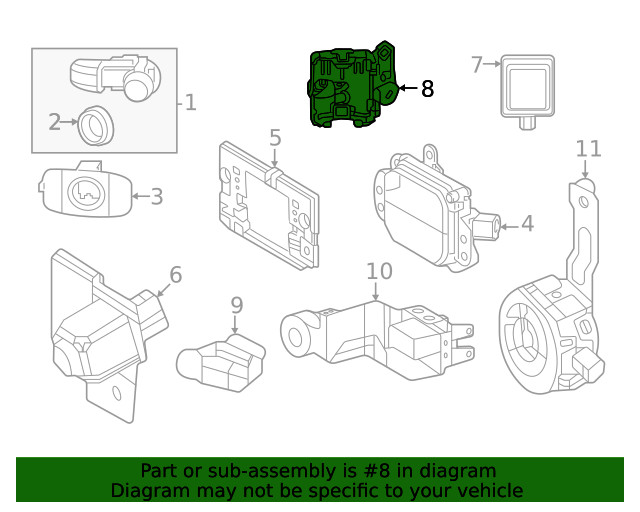 Genuine Subaru Radar Sensor Bracket 8821542020