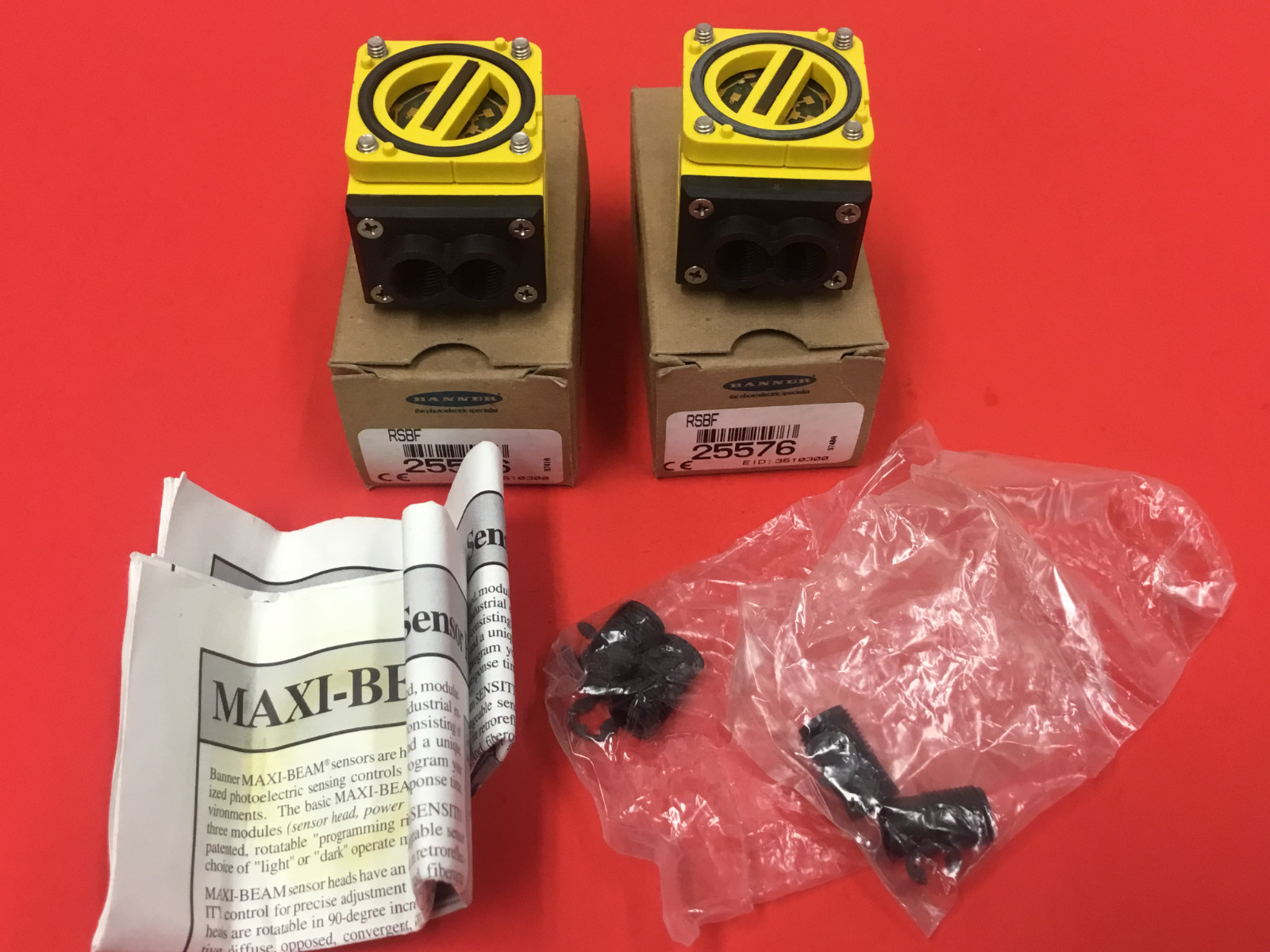 Banner - Model: RSBF - 25576 - Photoelectric Sensor - LOT OF (2) - NEW