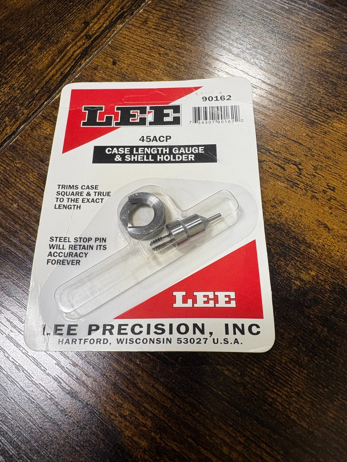 Lee case length gauge and shell holder for trimmer #90162 .45 ACP NEW