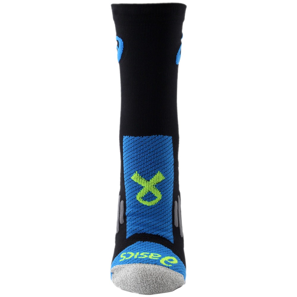 ASICS Gold Ribbon Rally Crew Socks Mens Black Athletic ZKP2372-9056