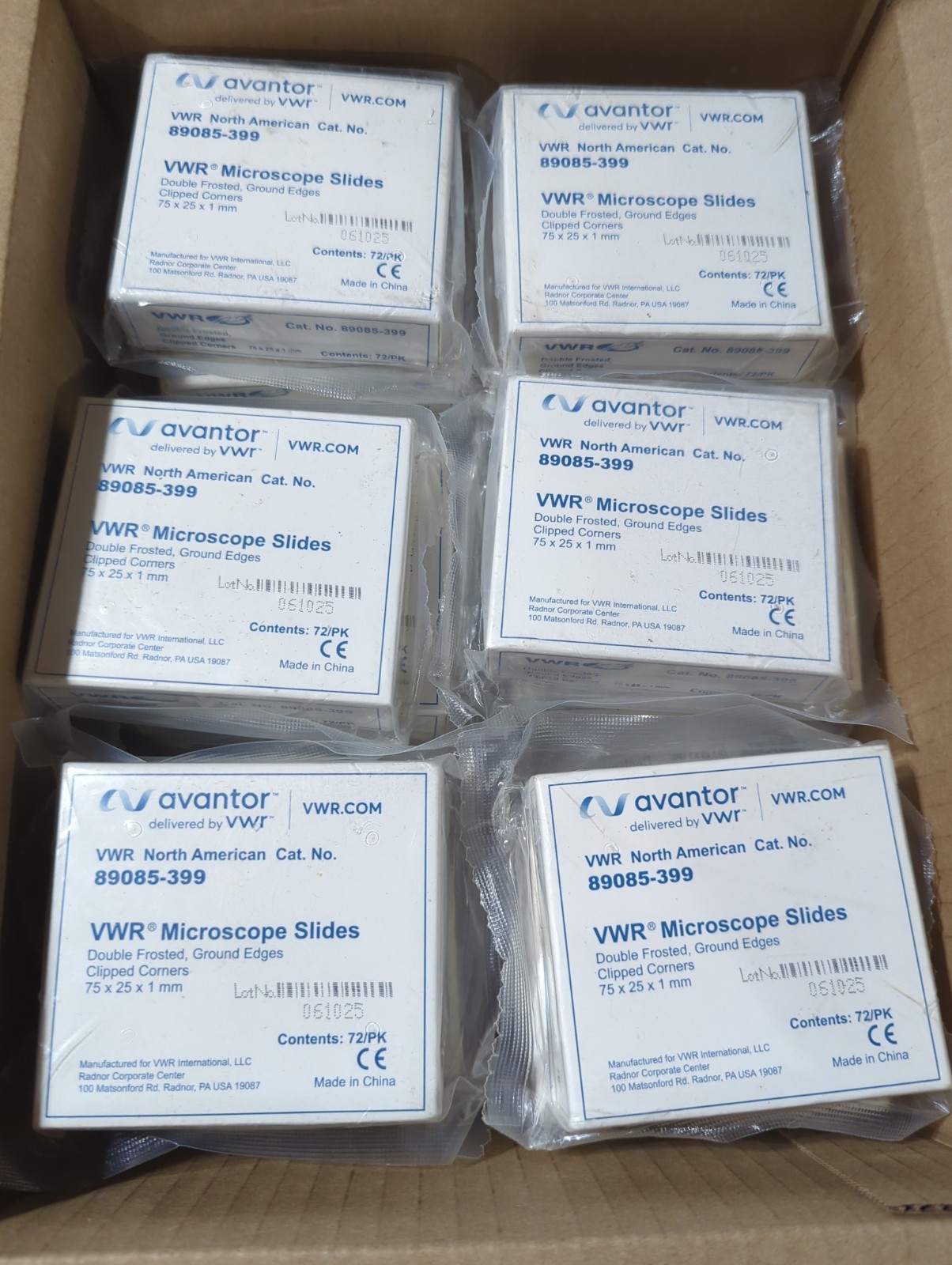 Bulk Lot of 30 VWR 89085-399 Microscope Slides Double Frosted 72/PK New Sealed