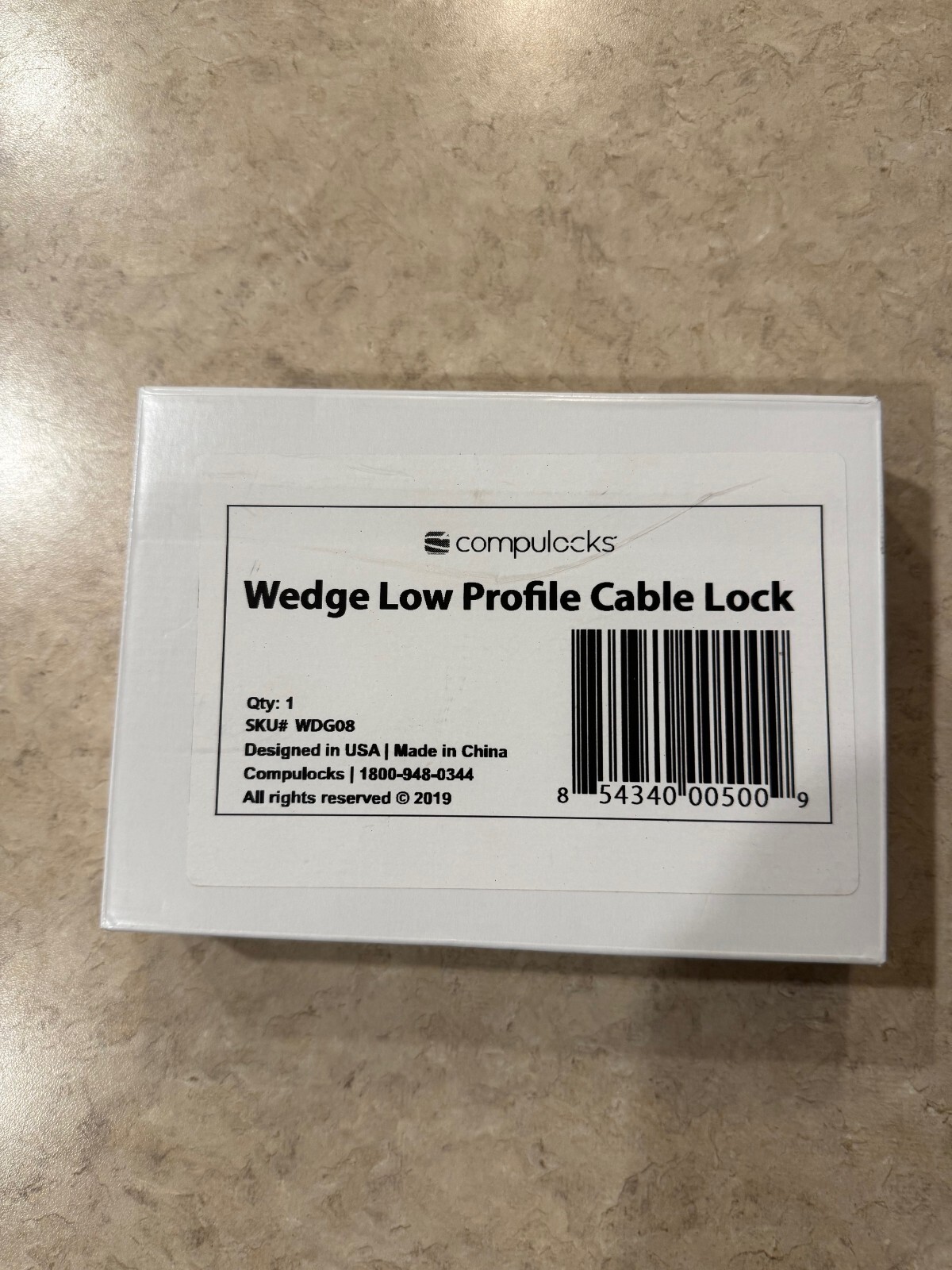 Compulocks Wedge Low Profile Cable Lock (WDG08)