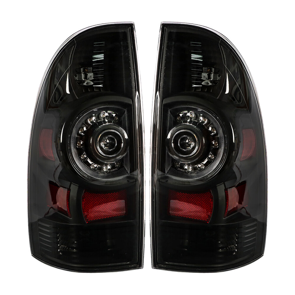Black Rear Tail Lights Brake Lamps Pair For Toyota Tacoma 2005-2006-2007-2015