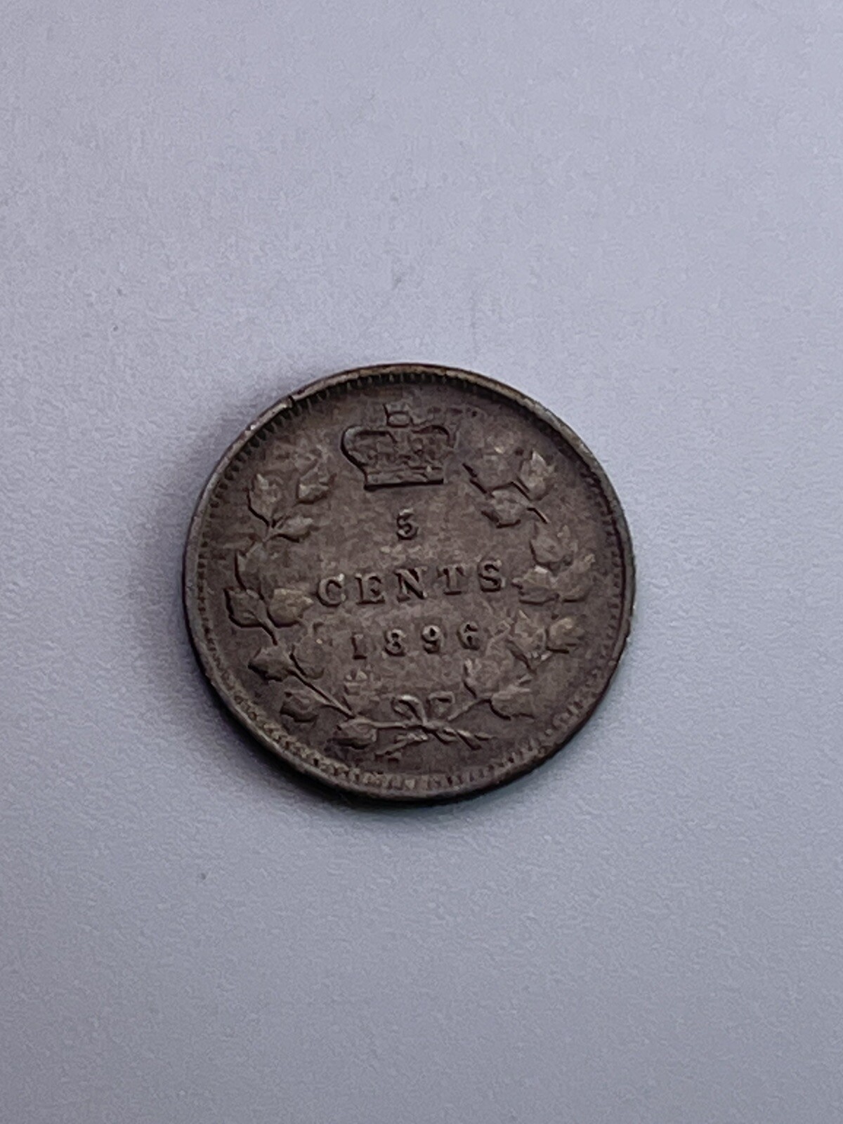 1896 Canada 5 Cents Silver - Young Victoria #2