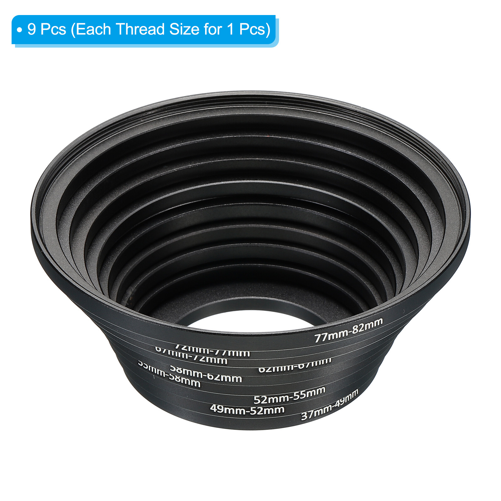 Camera Lens Set Up Rings 9 Pack Set Lens Filter Adapter Ring Accessories