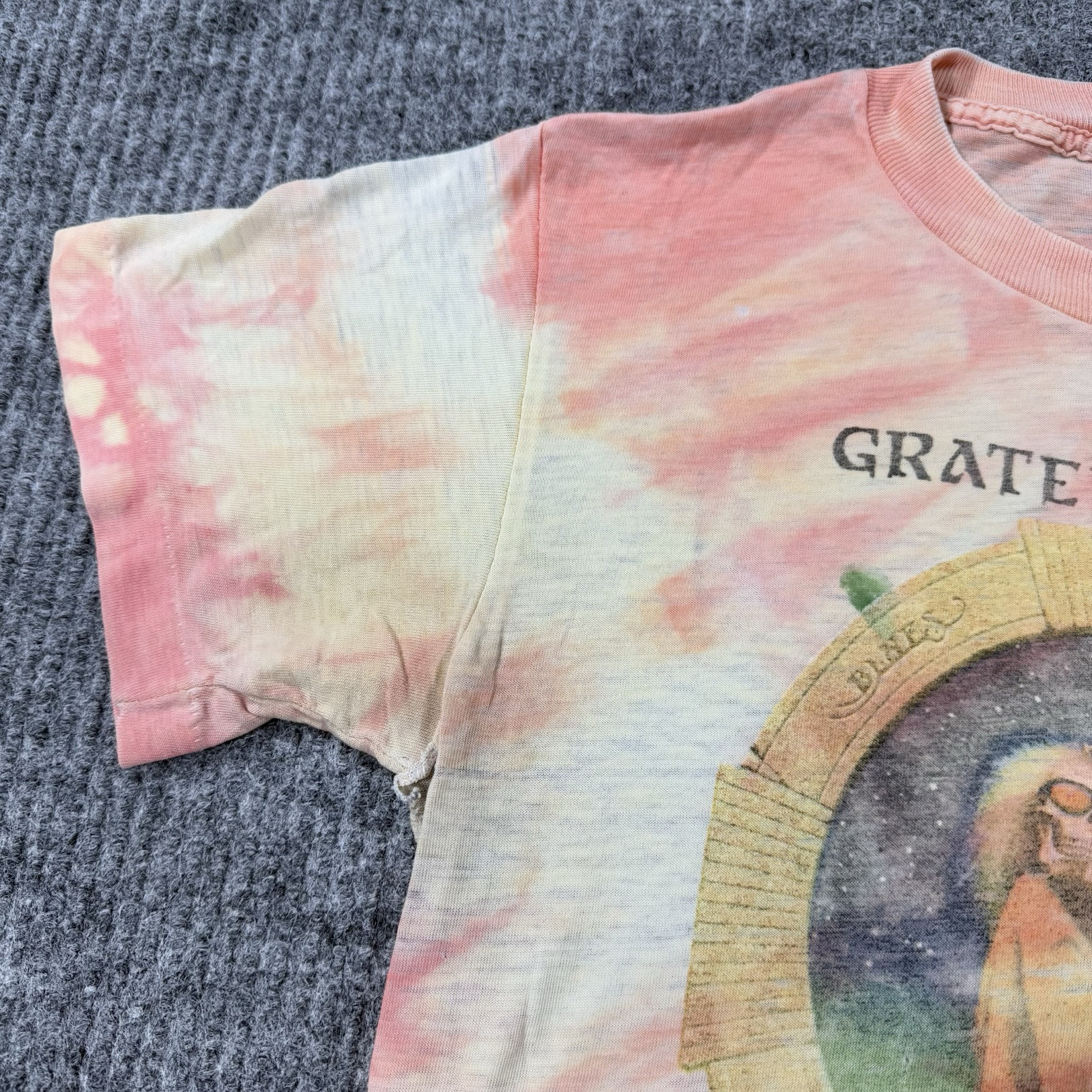 Vintage 87’ Grateful Dead Mens S/M Shirt ‘Blues For Allah’ Single Stitch Tie Dye