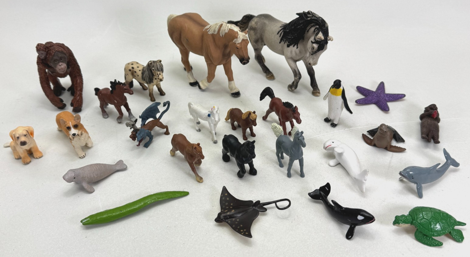 Mixed Lot Of Schleich Safari Ltd Plastic Pvc Toy Animal Mini Figures Horse Dog