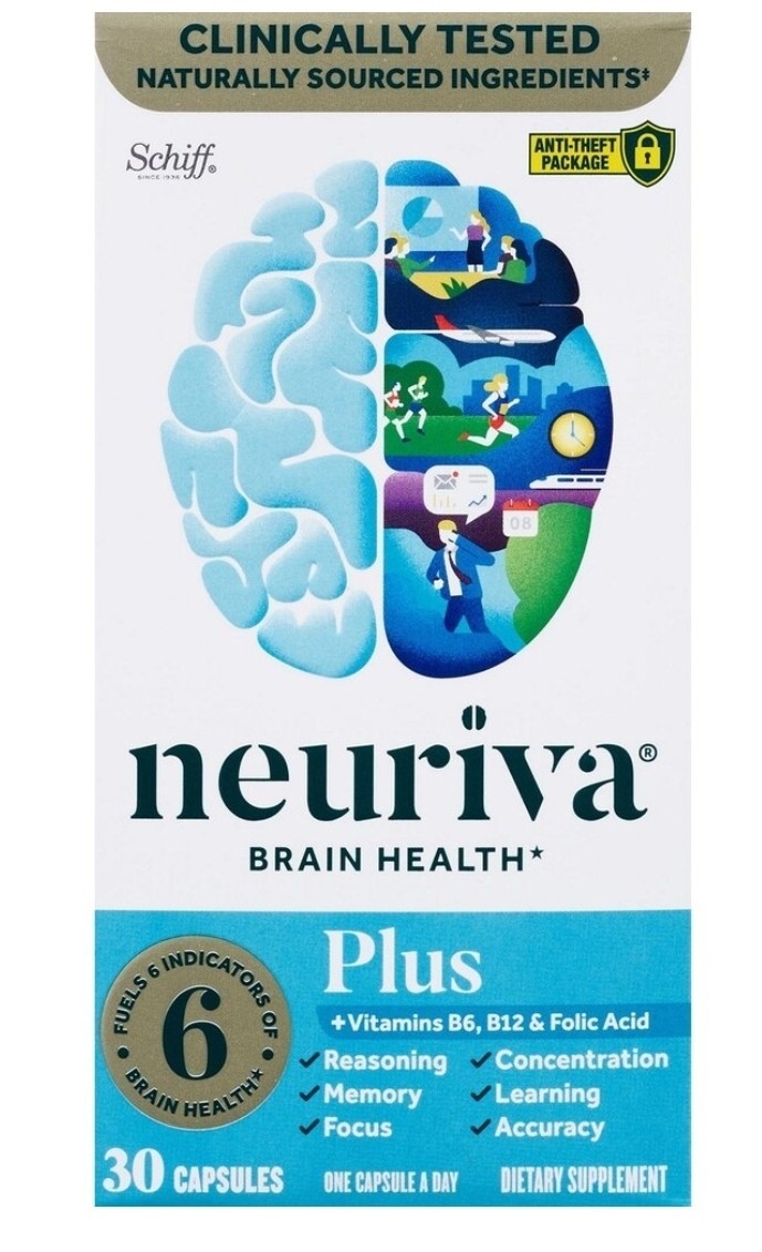 Lot Of 2 - Schiff Neuriva Brain Health Plus 30 Capsules Exp. 06/2027+ New Loose