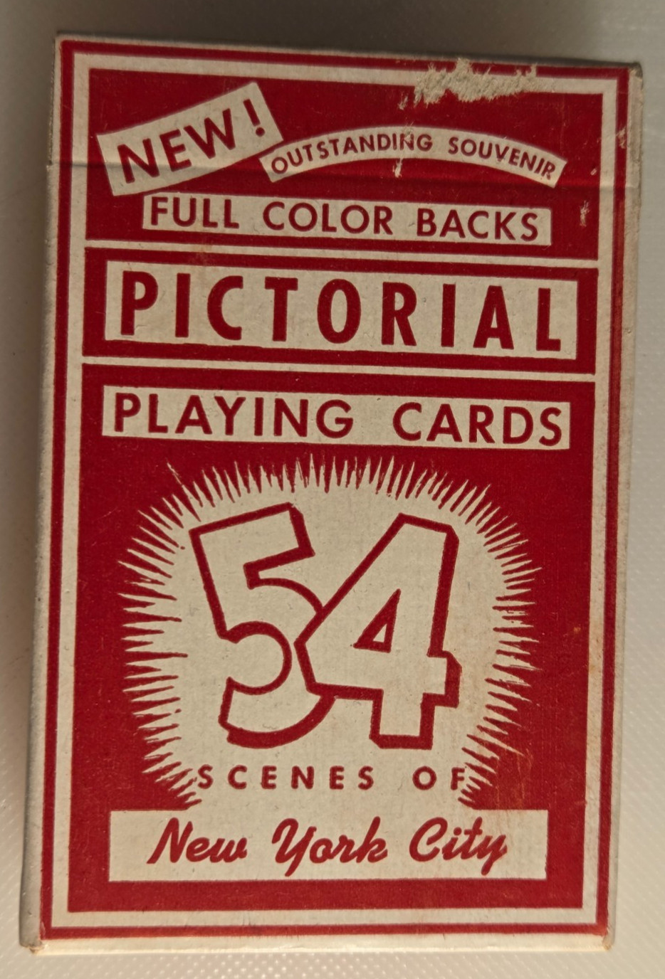 VINTAGE PICTORIAL PLAYING CARDS WITH SCENES OF New York City WITH TAX STAMP