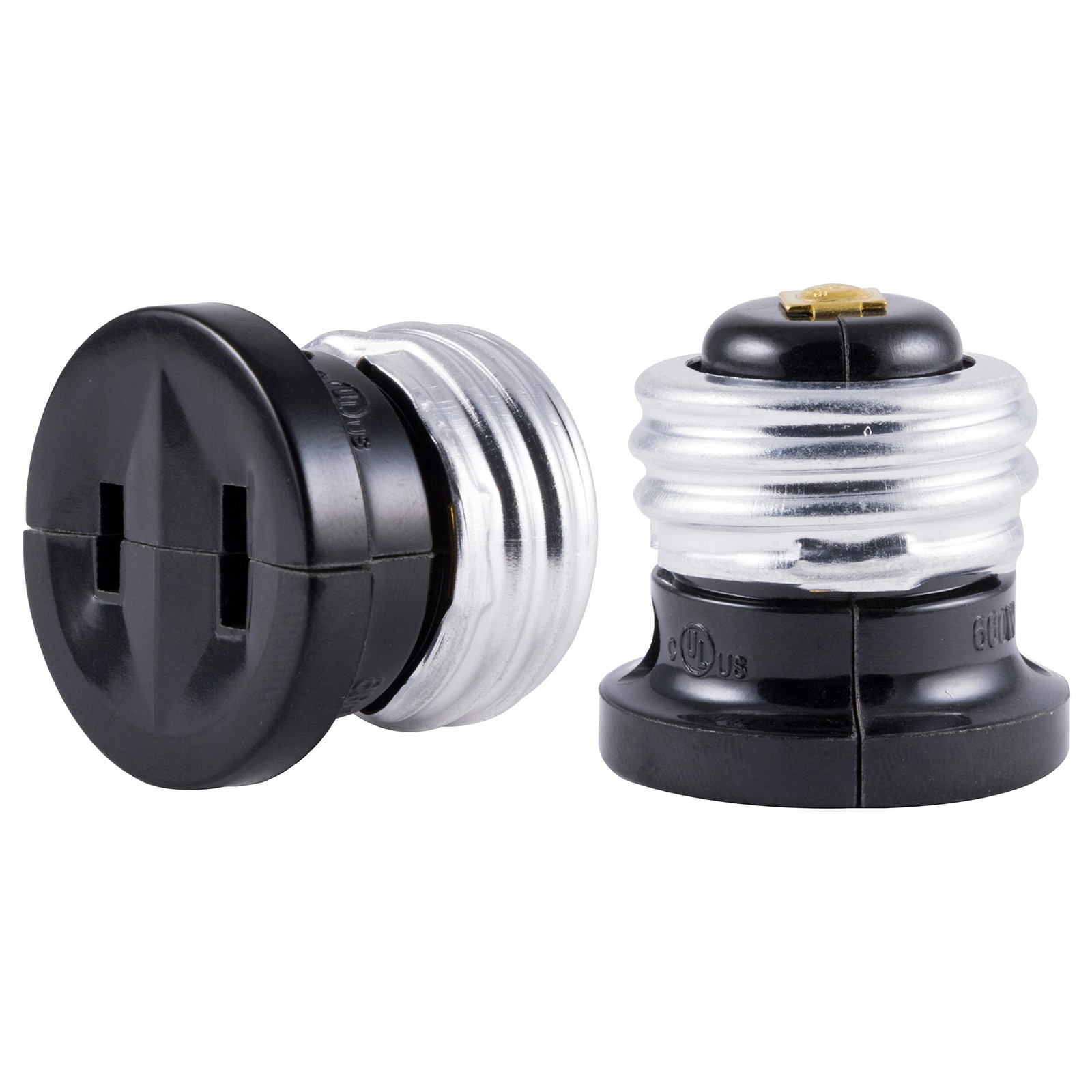2PACK ADAPTOR CONVERTER STANDARD SCREW BASE LIGHT BULB SOCKET TO 110V AC PLUG
