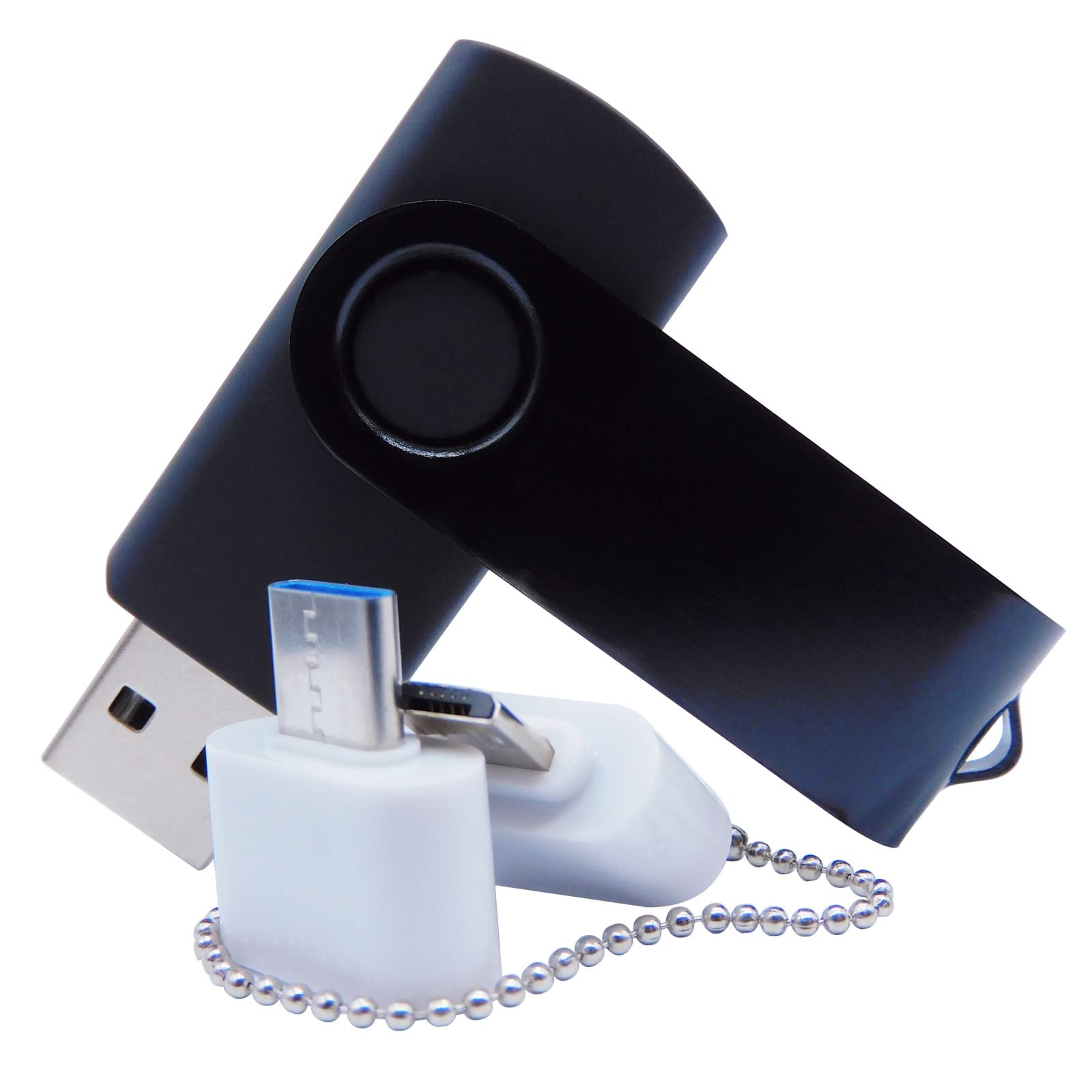 8GB USB Flash Drive Thumb Drives Memory Sticks Pendrives with OTG & Black
