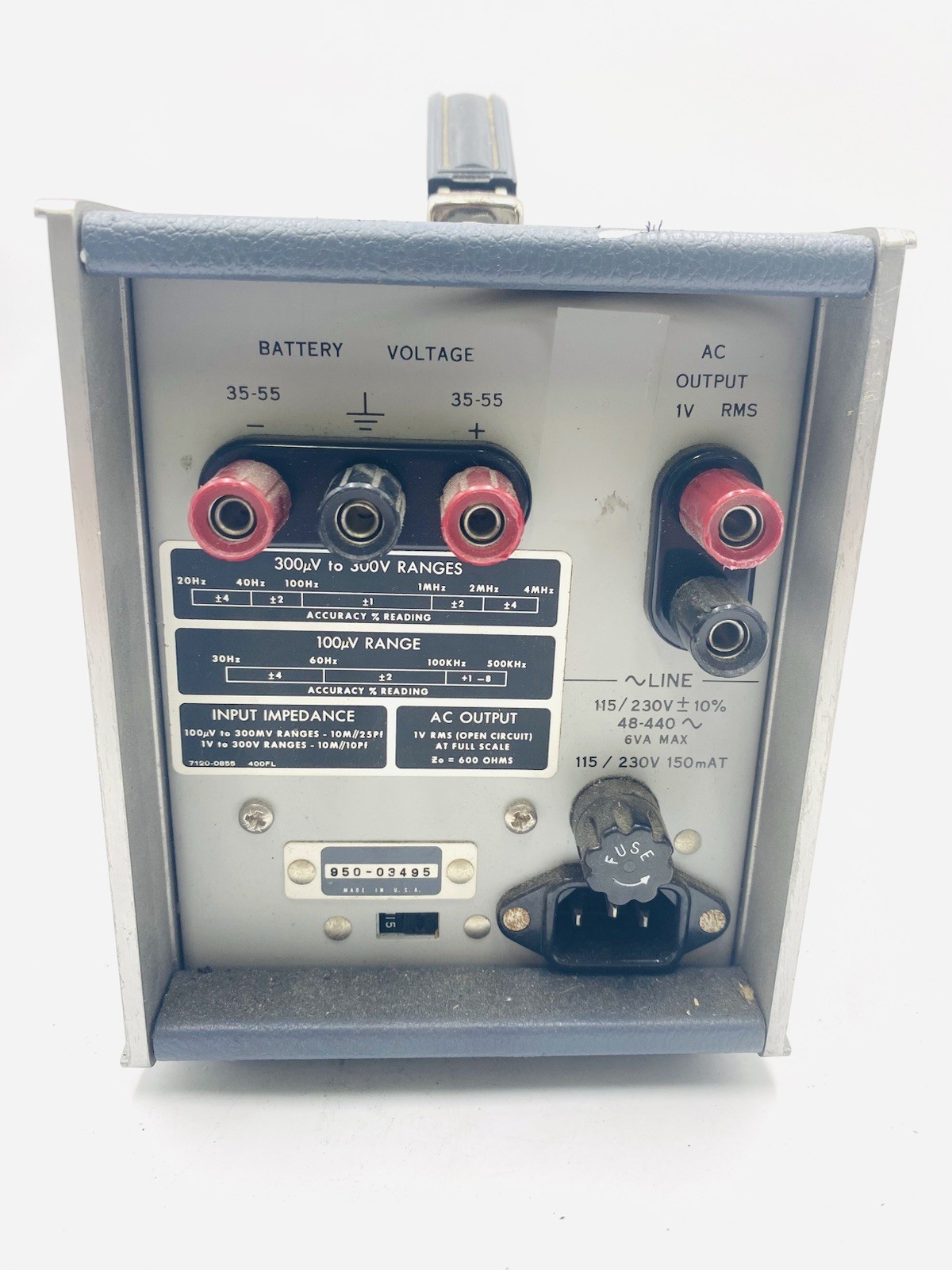 Hewlett Packard HP 400FL AC Voltmeter ***USED, POWERS ON S1 R.A.R.E