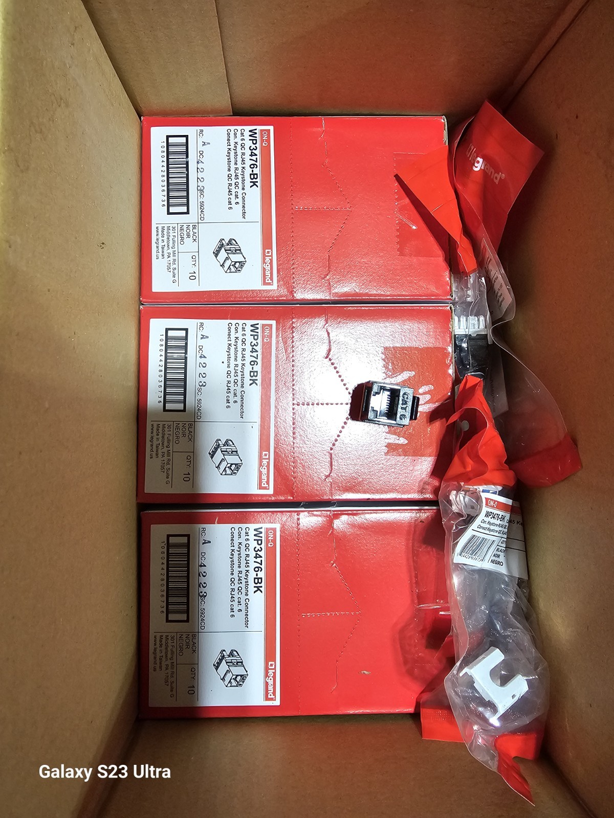 ON-Q WP3476-BK 10 Jacks Per Box