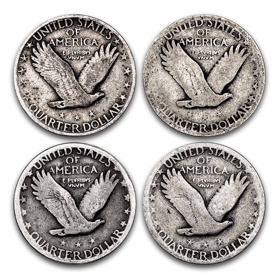 $1.00 Face Value Standing Liberty Quarters