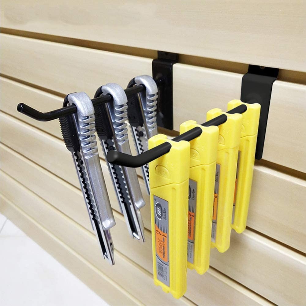 100 Pack Slatwall Hooks 6 inch Slat Wall Hanging Hooks Panel Display 6