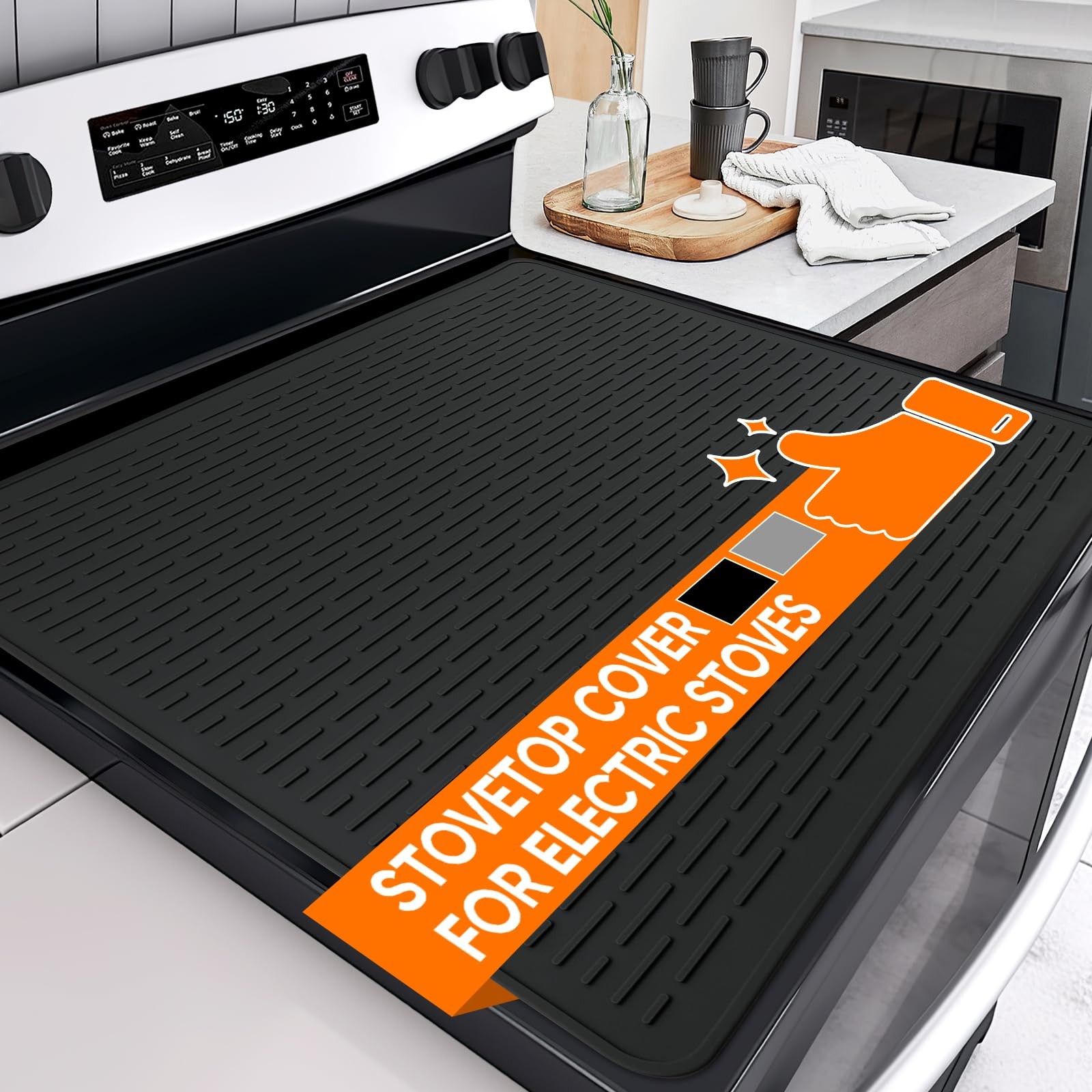 Stove Top Cover for Electric Stove, Stove Top Covers for Gas Burners, Glass C...