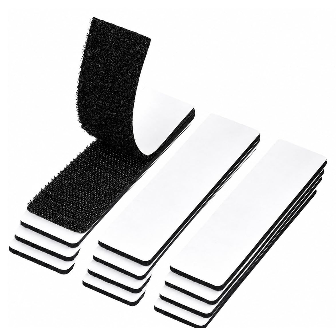 24 Sets Hook and Loop Tape, 1 x 4 Inch Adhesive Strips Heavy Duty