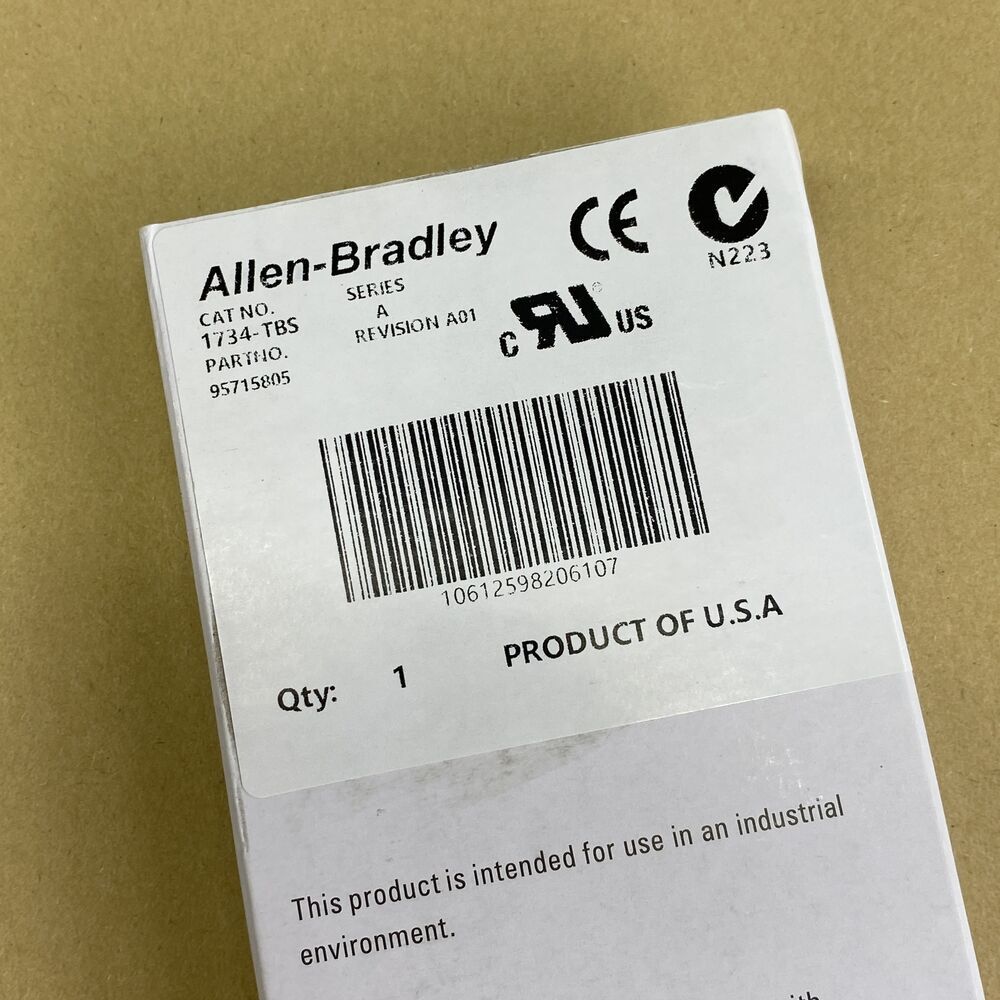 New Allen Bradley 1734-TBS POINT I/O Module Terminal Base AB 1734TBS