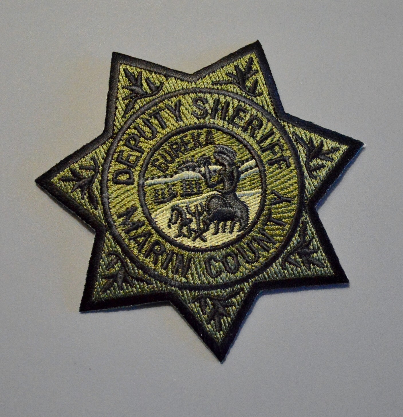 Marin County California Deputy Sheriff subdued Green Patch ++ Mint CA