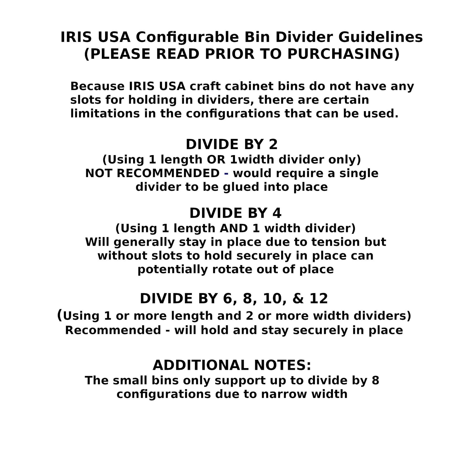 (4 Length + 4 Width Pieces) Large Drawer Configurable Dividers with IRIS USA ...