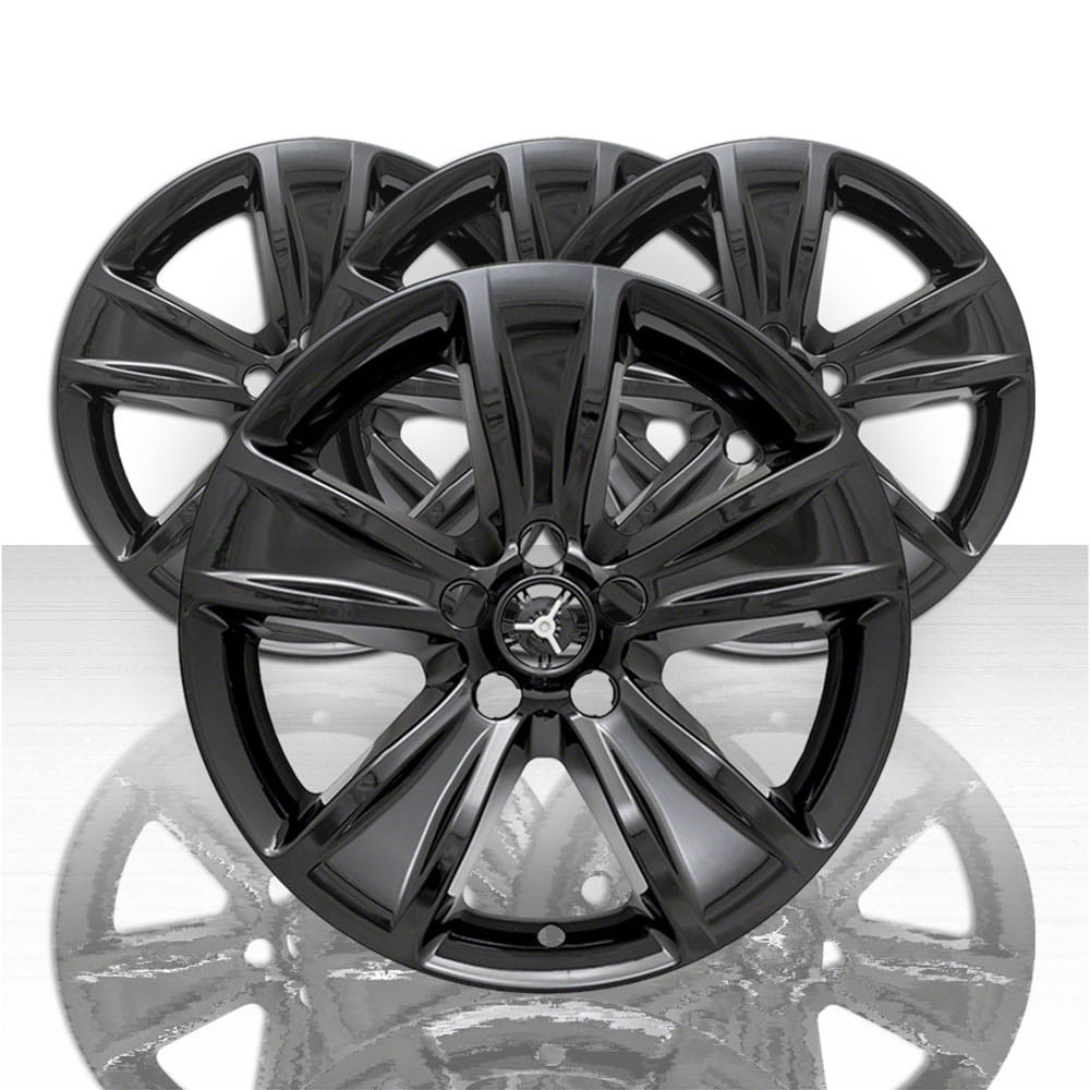 18" Gloss Black Wheel Skins (Set of 4) for 2015-2021 Dodge Challenger