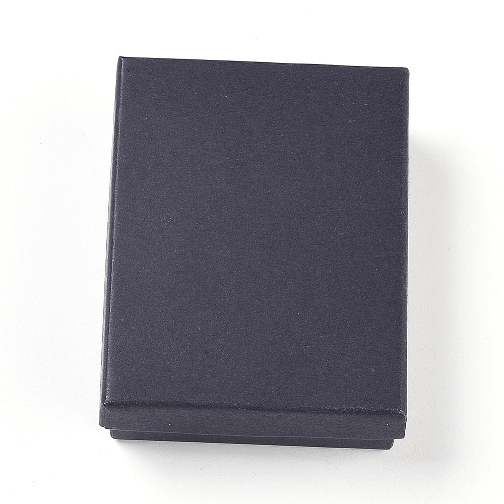 24pcs Black Cardboard Jewelry Set Boxes Sponge Inside Rectangle Necklace Display