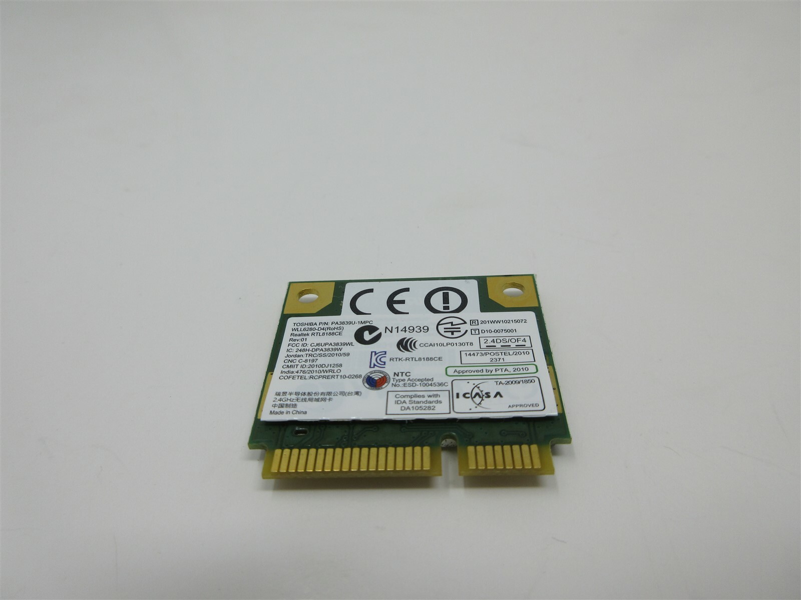 Toshiba Satellite C660 C660D C670 C670D Wireless WIFI Card G86C00054210