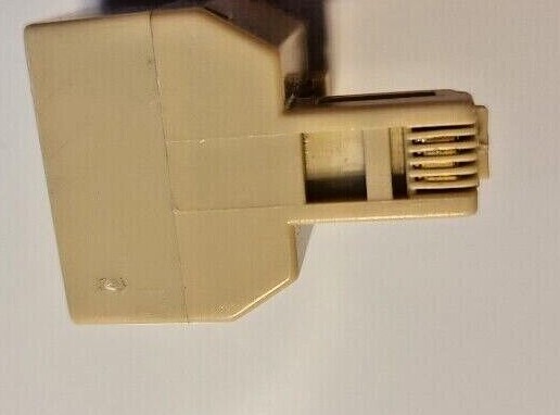 Telephone RJ-11 Duplex Jack Adapter 6P4C