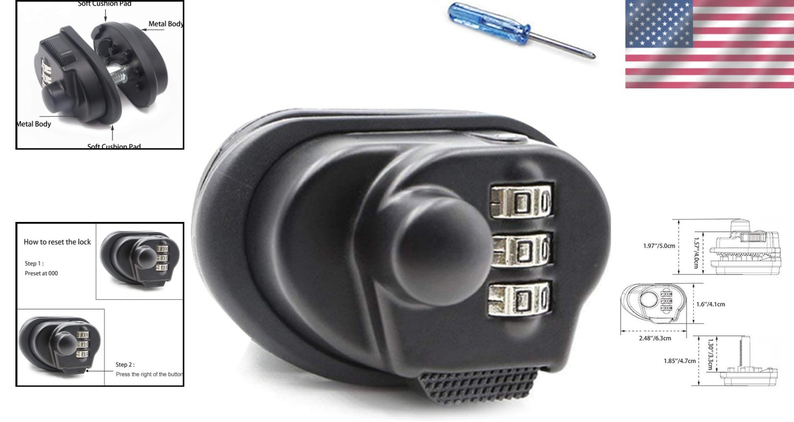 Tamper-Resistant Iron Trigger & Cable Lock - Compatible with Various Firearms