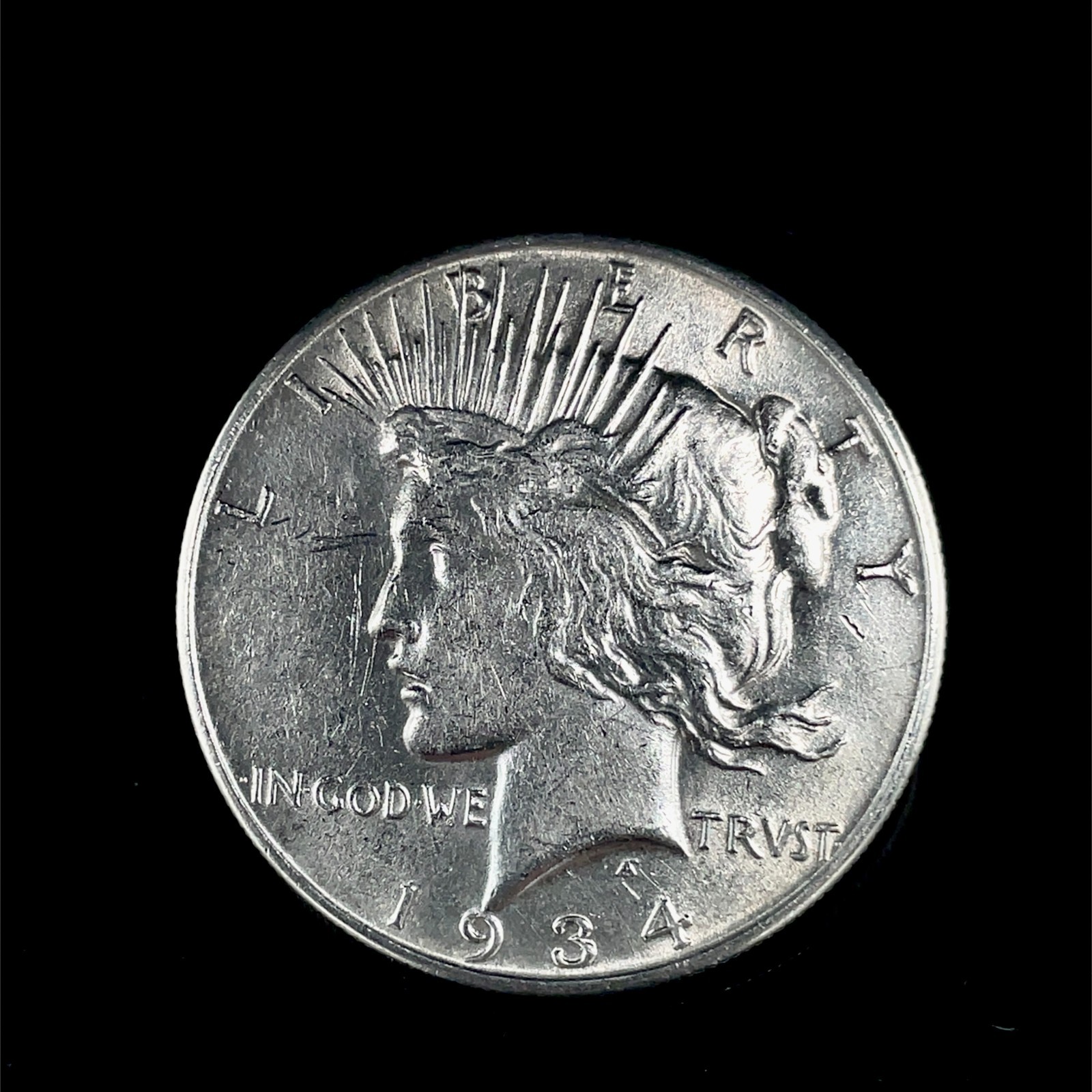 1934 Peace Silver Dollar AU - About Uncirculated $1 U.S Coin # 532