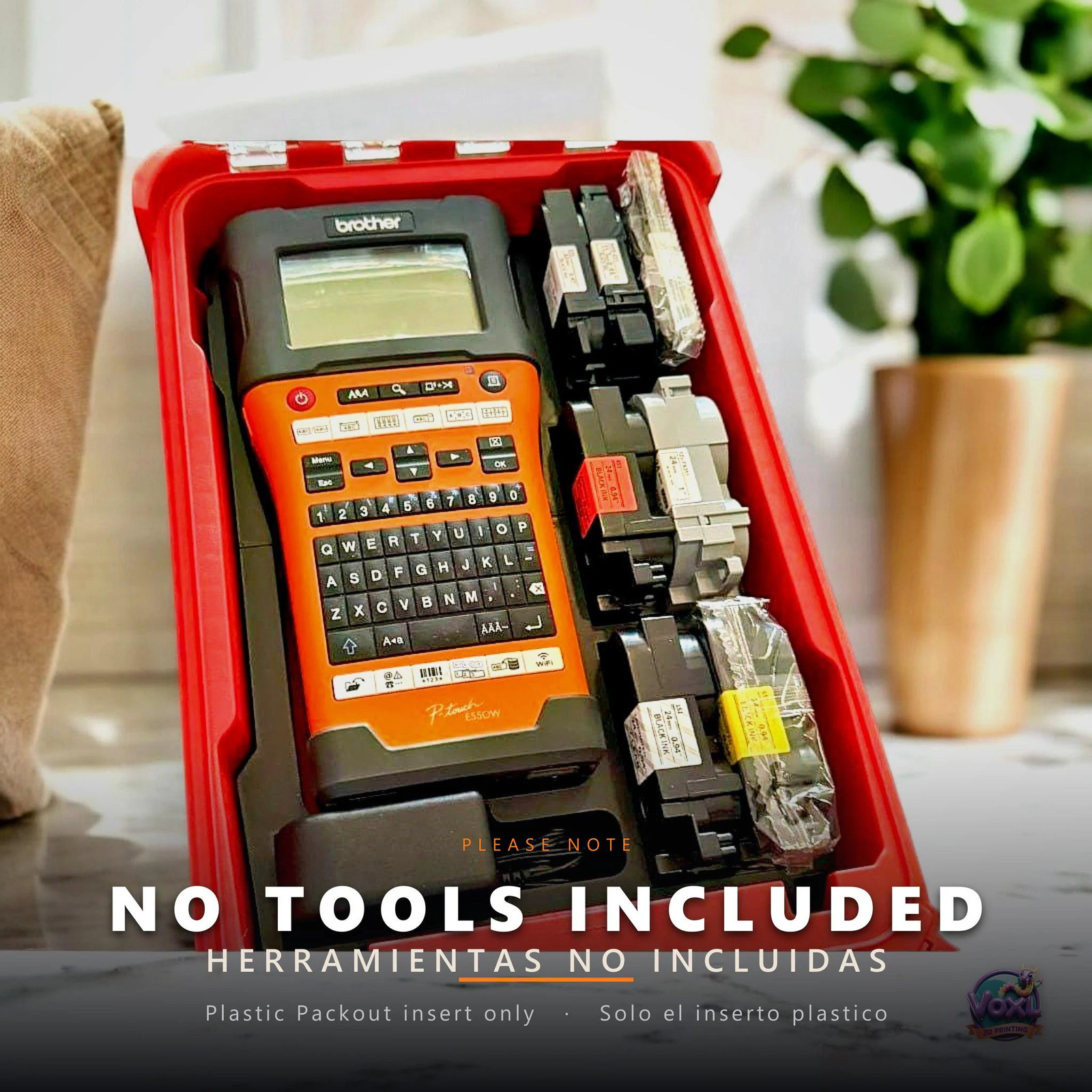 3D Printed Packout Insert For Brother E550W Label Maker – PETG Tool Organizer