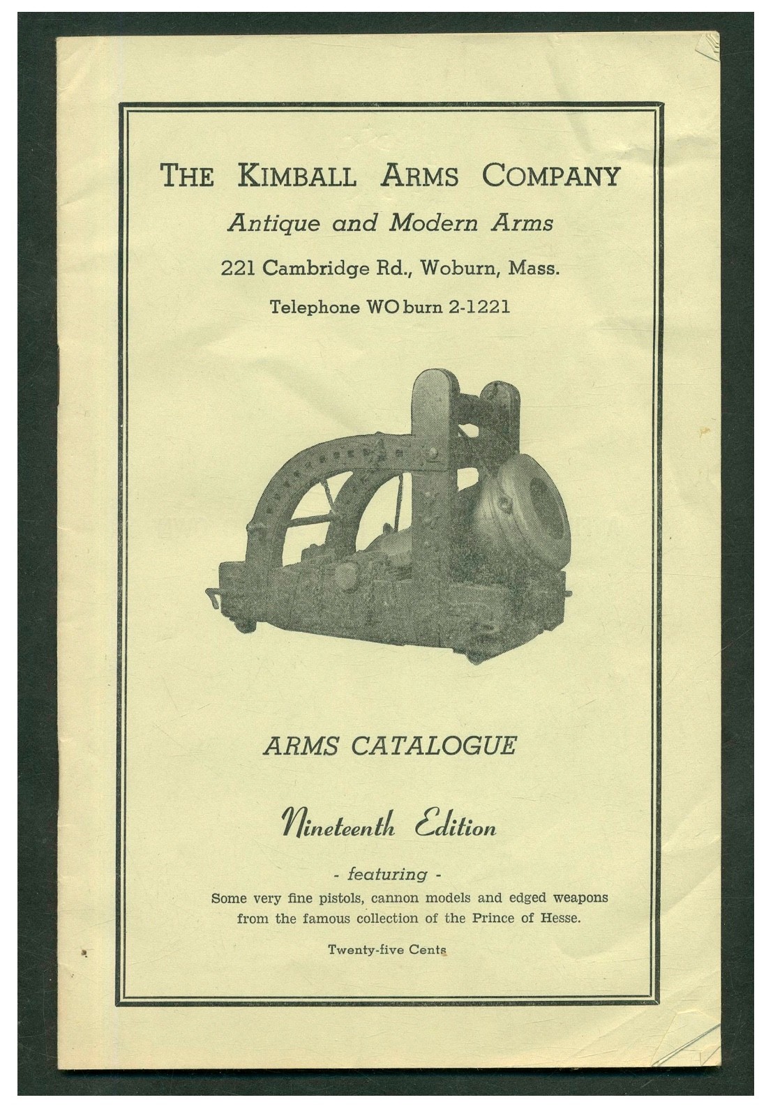 Kimball Arms Company 19th Edition Catalog - Antique Firearms