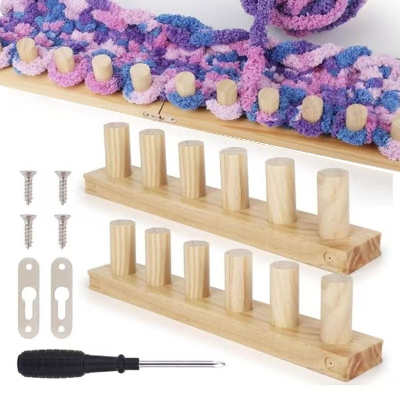 Wooden Knitting Loom Kit Beginner Friendly Adjustable