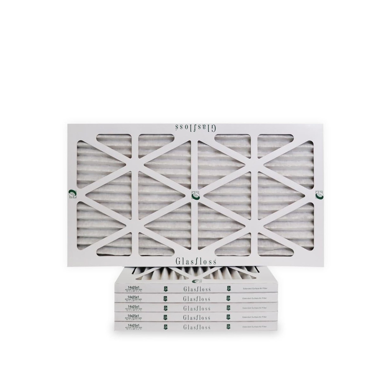 Glasfloss 14x25x1 Pleated Air Filter, ZL Series, MERV 10 - Actual Size: 13 1/...