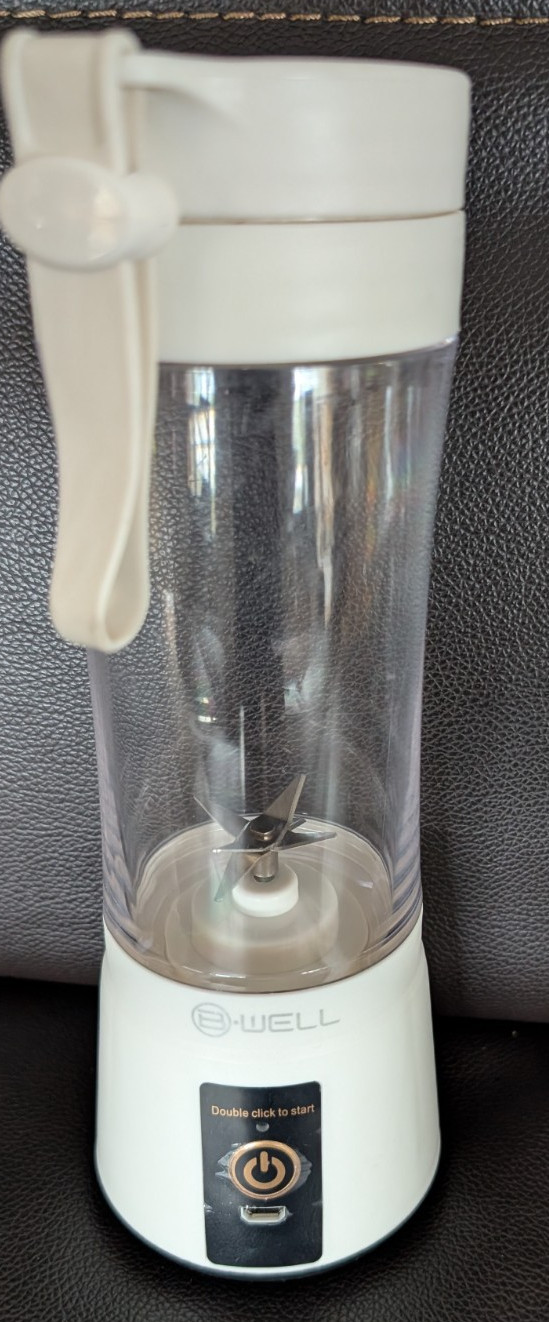 B-Well Electric Portable Blender, White, USB Rechargeable