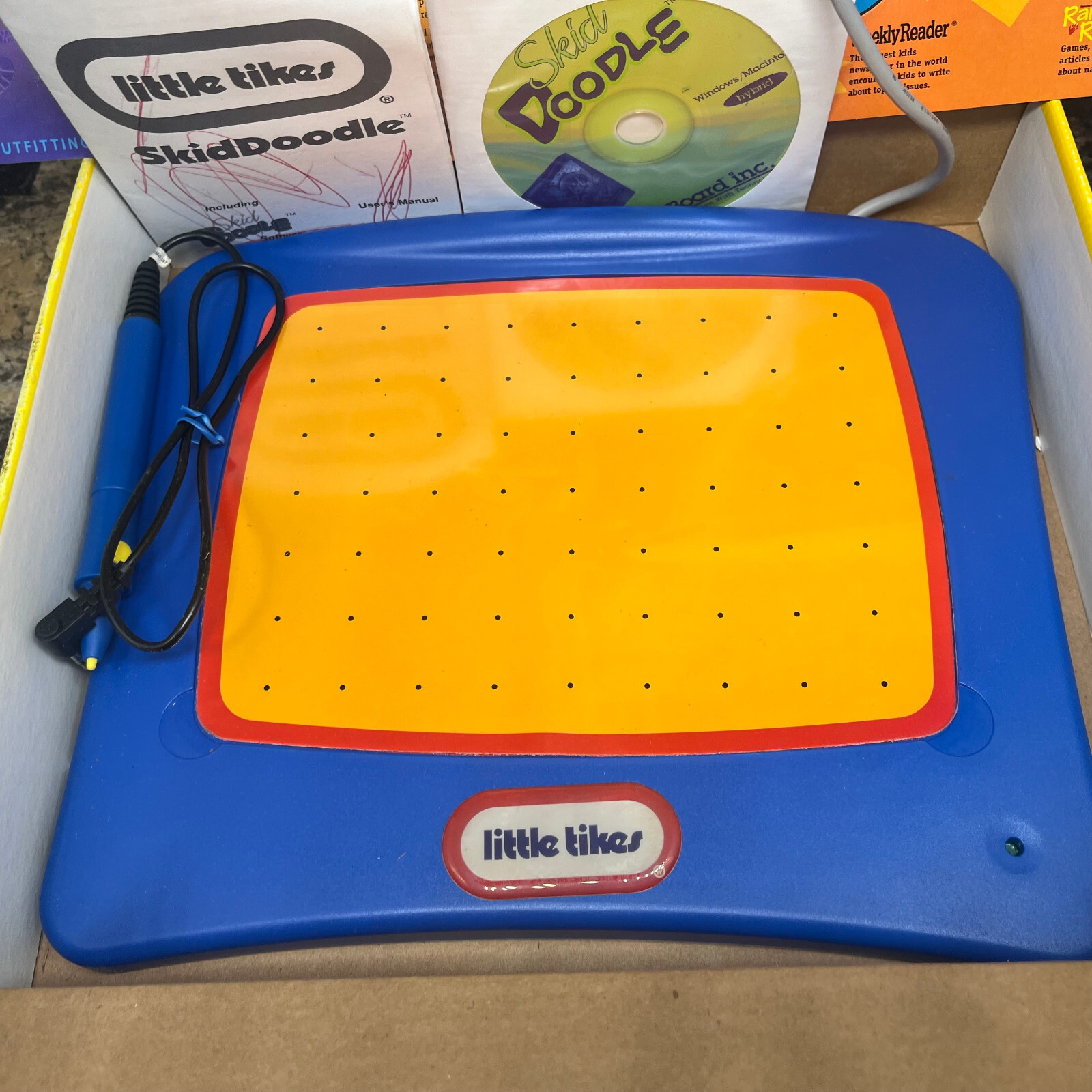 Little Tikes SkidDoodle Computer Drawing Tablet For Kids 1722 Complete WORKS