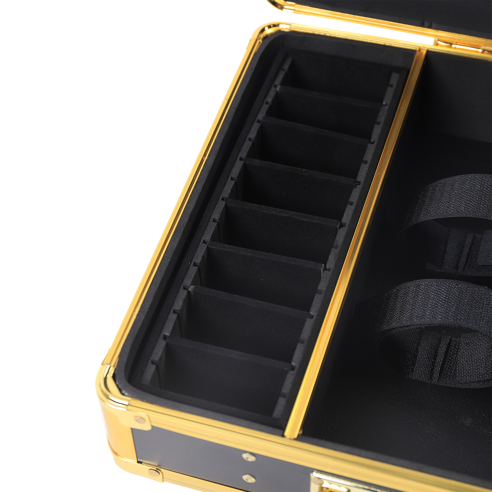 Large Barber Suitcase Carrying Case Clipper Trimmers Tool Storage Organizer Gold