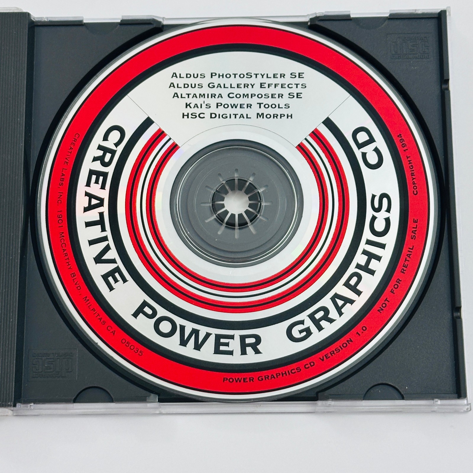 Creative Labs Power Graphics For Windows 3.1 CD-ROM Kai's Power Tools Aldus+