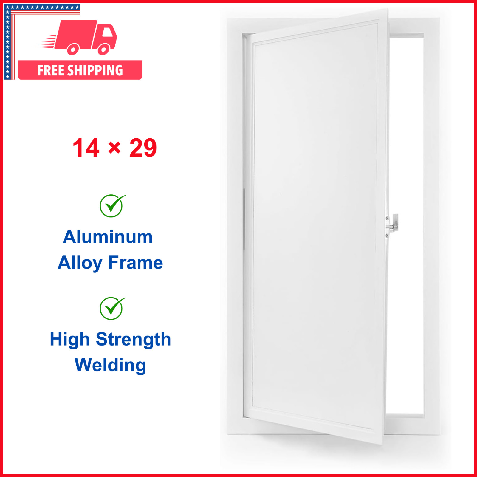 DEEKOOL Thicken 1mm Metal Access Panel 14 x 29, Access Panel w Screwdriver Latch
