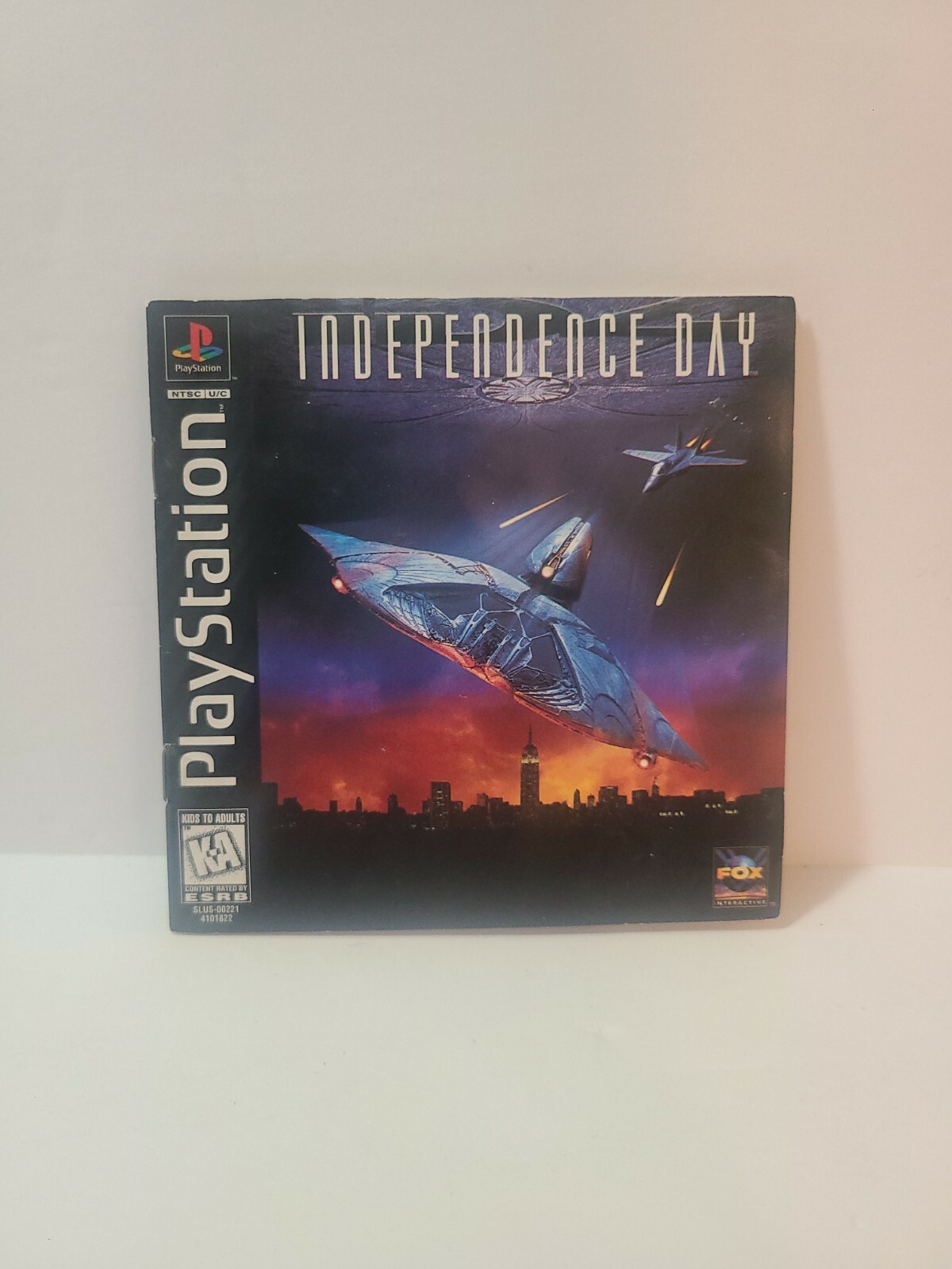 Independence Day Sony Playstation 1 PS1 Black Label Manual Only With Reg Card