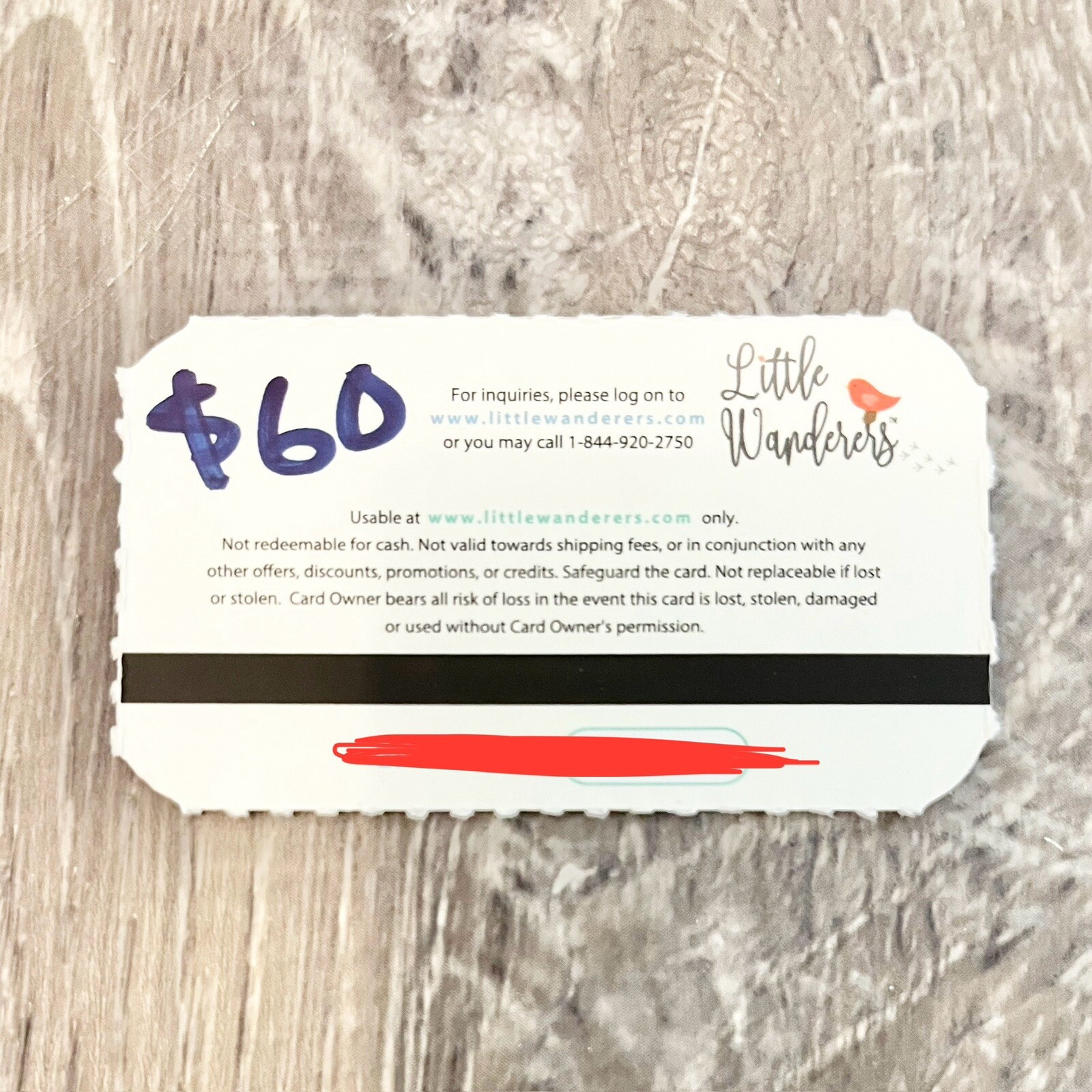 $60 Little Wanderers Gift Card