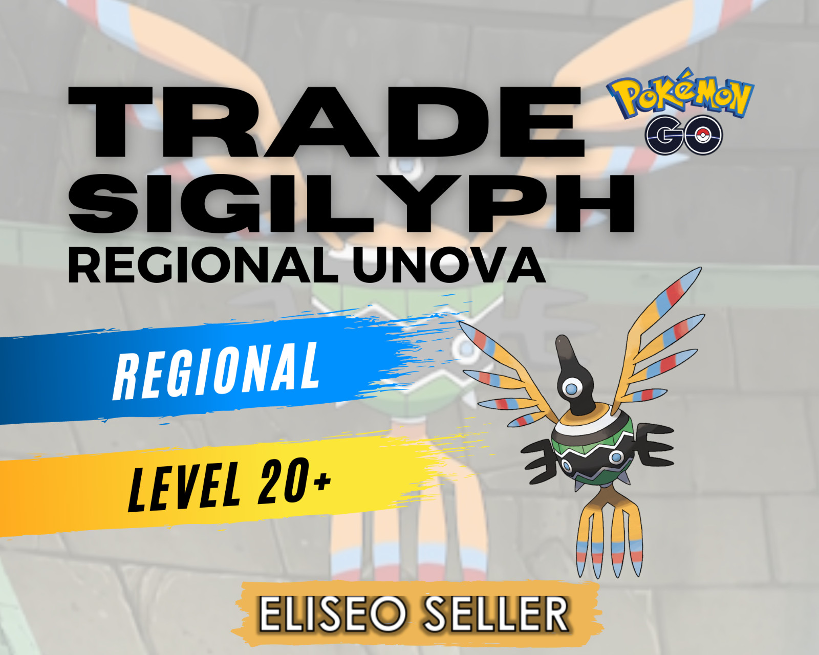 Pokemon #561 Sigilyph GO - Regional Unova
