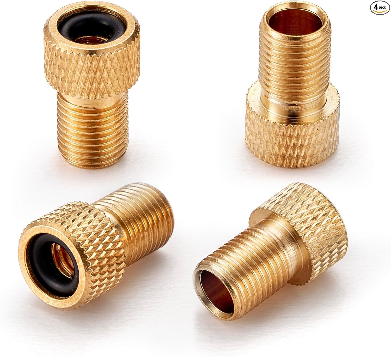 Brass Presta Valve Adapter, Convert Presta to Schr Style: Presta Valve Adapter