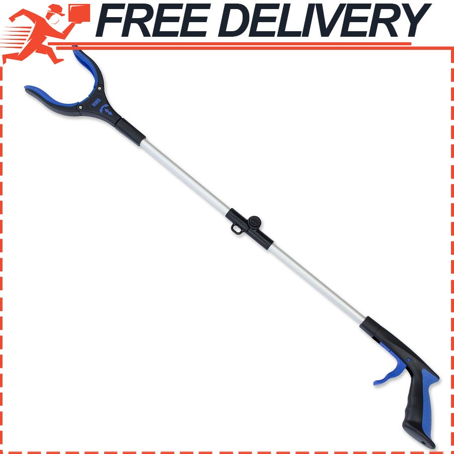 RMS 34 Inch Extra Long Reacher Grabber - Foldable Gripper and Reaching Tool with