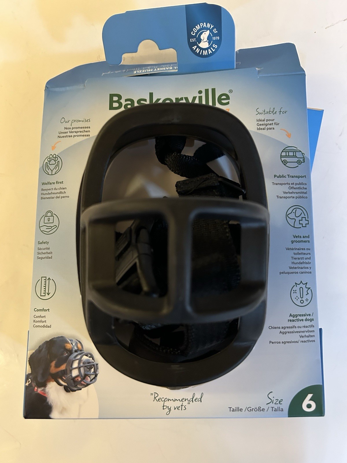 The Company of Animals LTD., Basketville large Dog Muzzle size 6