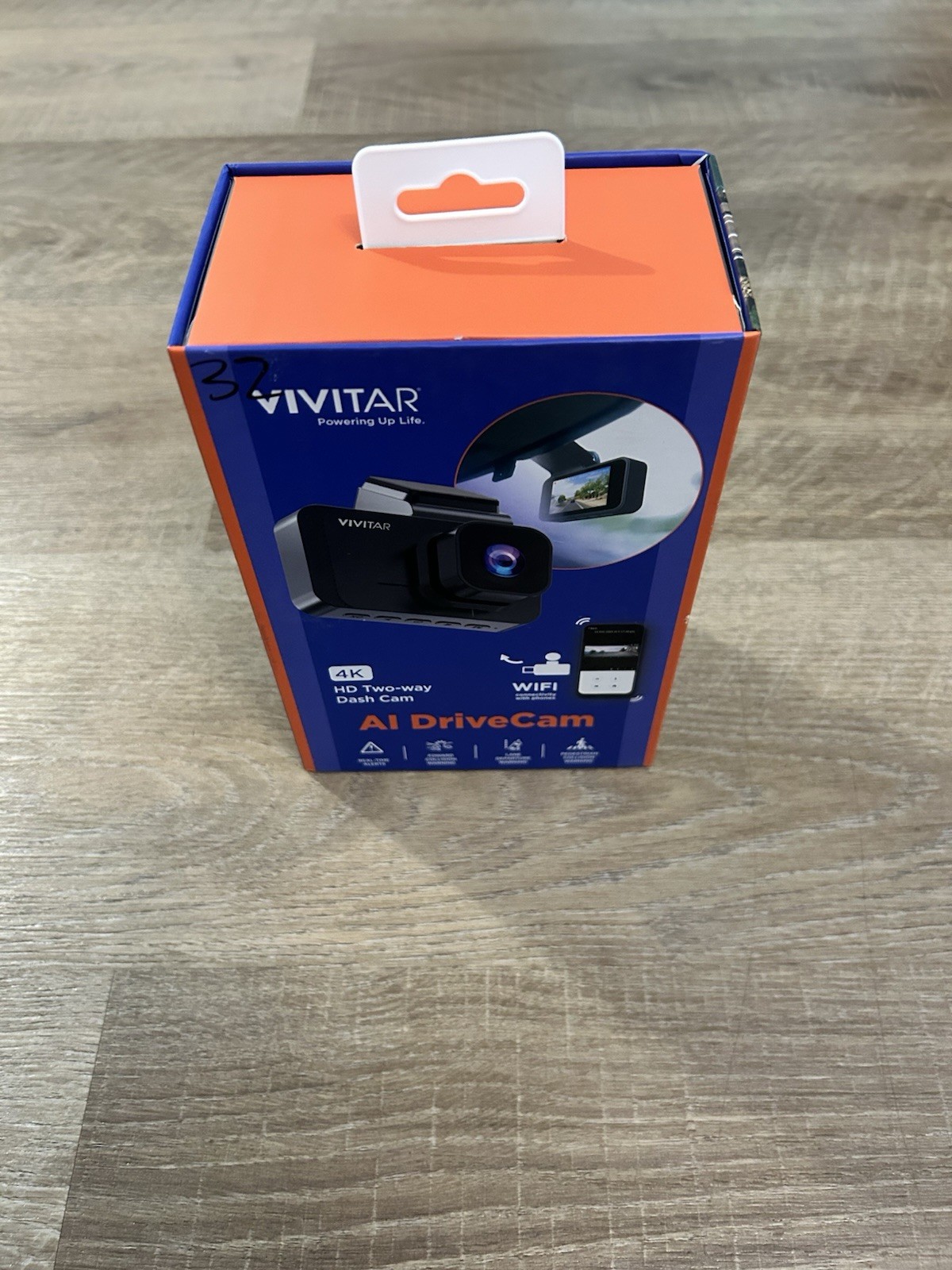 Vivitar 4K AI DriveCam Two-Way Dash Cam - WiFi GPS Smart Alerts Black NEW